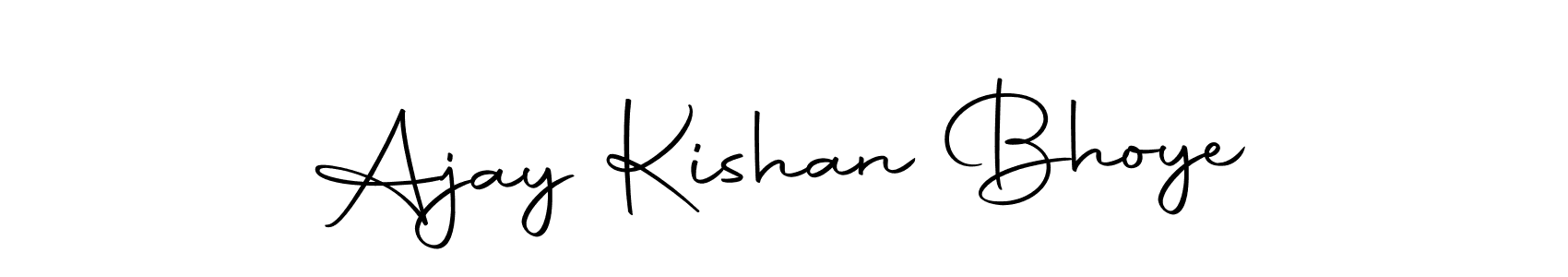 How to make Ajay Kishan Bhoye name signature. Use Autography-DOLnW style for creating short signs online. This is the latest handwritten sign. Ajay Kishan Bhoye signature style 10 images and pictures png