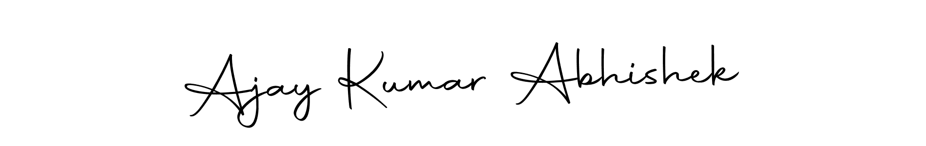 The best way (Autography-DOLnW) to make a short signature is to pick only two or three words in your name. The name Ajay Kumar Abhishek include a total of six letters. For converting this name. Ajay Kumar Abhishek signature style 10 images and pictures png