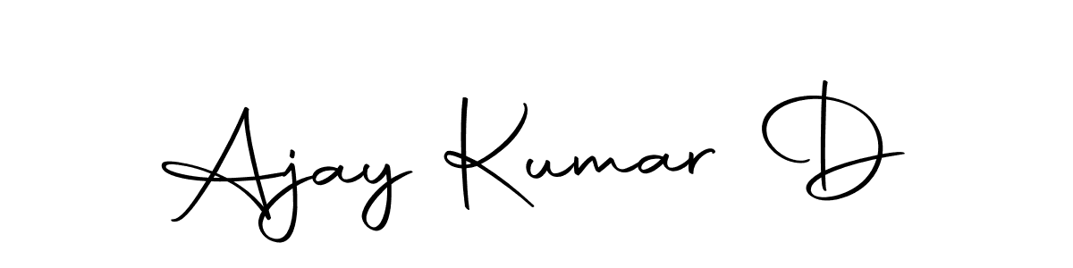 Make a short Ajay Kumar D signature style. Manage your documents anywhere anytime using Autography-DOLnW. Create and add eSignatures, submit forms, share and send files easily. Ajay Kumar D signature style 10 images and pictures png