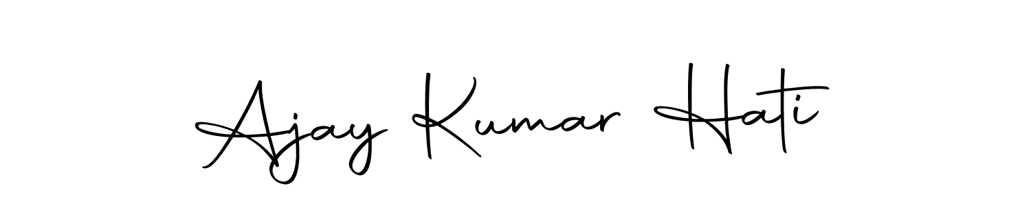 How to make Ajay Kumar Hati name signature. Use Autography-DOLnW style for creating short signs online. This is the latest handwritten sign. Ajay Kumar Hati signature style 10 images and pictures png