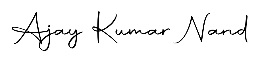 Express your personality with a custom Ajay Kumar Nand signature crafted with Autography-DOLnW typography. Free transparent PNG download available. Ajay Kumar Nand signature style 10 images and pictures png
