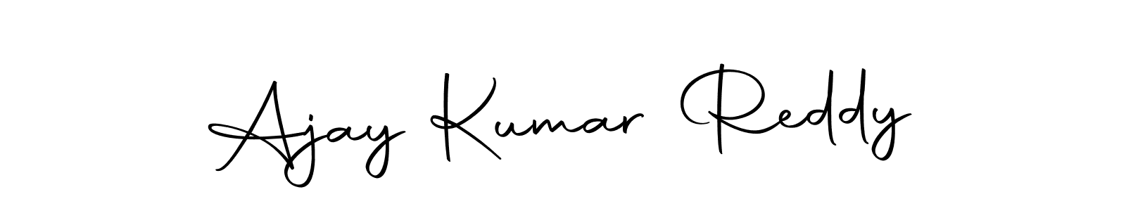 How to make Ajay Kumar Reddy name signature. Use Autography-DOLnW style for creating short signs online. This is the latest handwritten sign. Ajay Kumar Reddy signature style 10 images and pictures png