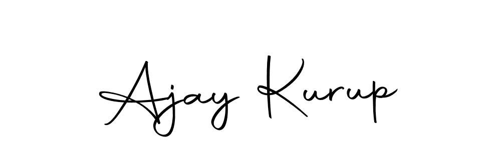 How to make Ajay Kurup name signature. Use Autography-DOLnW style for creating short signs online. This is the latest handwritten sign. Ajay Kurup signature style 10 images and pictures png