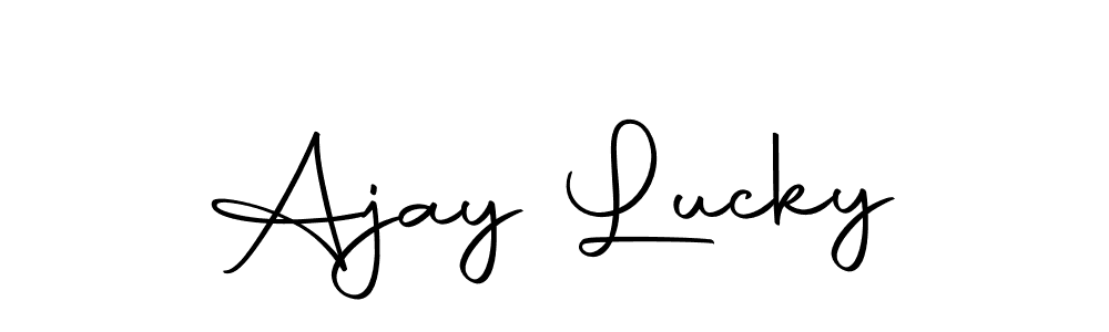 Make a short Ajay Lucky signature style. Manage your documents anywhere anytime using Autography-DOLnW. Create and add eSignatures, submit forms, share and send files easily. Ajay Lucky signature style 10 images and pictures png