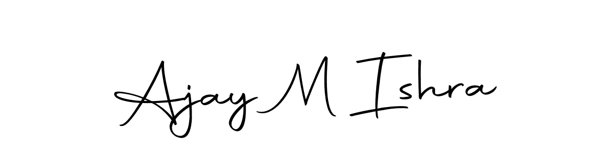 Use a signature maker to create a handwritten signature online. With this signature software, you can design (Autography-DOLnW) your own signature for name Ajay M Ishra. Ajay M Ishra signature style 10 images and pictures png