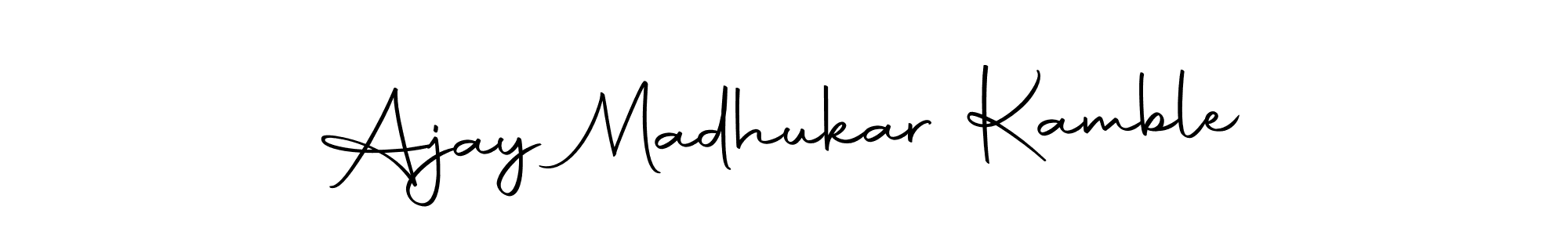 Create a beautiful signature design for name Ajay Madhukar Kamble. With this signature (Autography-DOLnW) fonts, you can make a handwritten signature for free. Ajay Madhukar Kamble signature style 10 images and pictures png