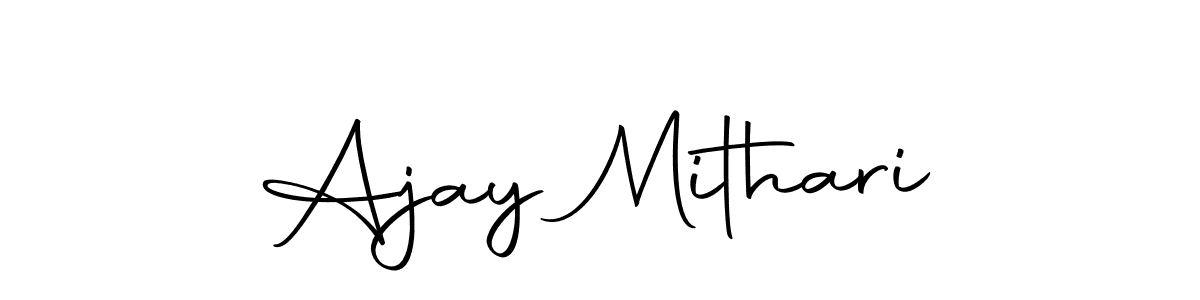 if you are searching for the best signature style for your name Ajay Mithari. so please give up your signature search. here we have designed multiple signature styles  using Autography-DOLnW. Ajay Mithari signature style 10 images and pictures png