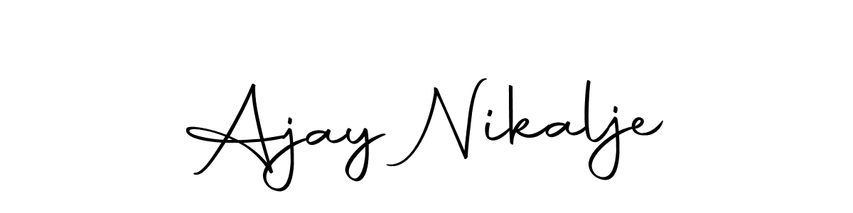 You should practise on your own different ways (Autography-DOLnW) to write your name (Ajay Nikalje) in signature. don't let someone else do it for you. Ajay Nikalje signature style 10 images and pictures png