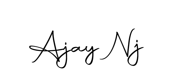 Design your own signature with our free online signature maker. With this signature software, you can create a handwritten (Autography-DOLnW) signature for name Ajay Nj. Ajay Nj signature style 10 images and pictures png