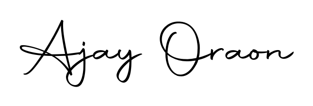 You should practise on your own different ways (Autography-DOLnW) to write your name (Ajay Oraon) in signature. Don't let someone else do it for you. Ajay Oraon signature style 10 images and pictures png