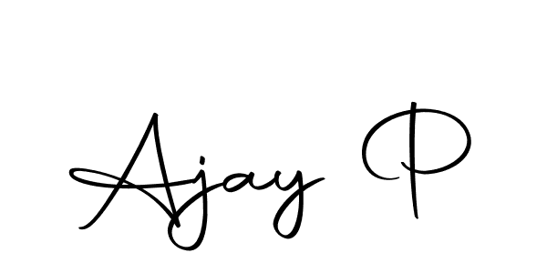 You can use this online signature creator to create a handwritten signature for the name Ajay P. This is the best online autograph maker. Ajay P signature style 10 images and pictures png