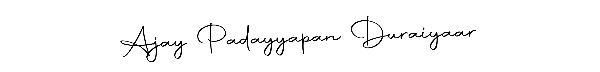 if you are searching for the best signature style for your name Ajay Padayyapan Duraiyaar. so please give up your signature search. here we have designed multiple signature styles  using Autography-DOLnW. Ajay Padayyapan Duraiyaar signature style 10 images and pictures png