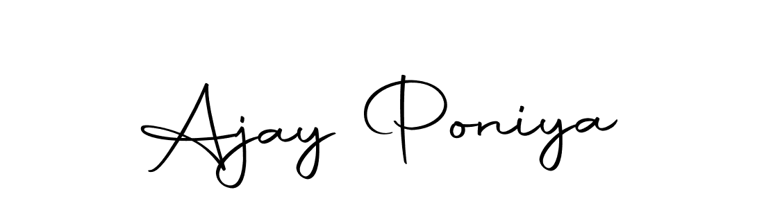 Design your own signature with our free online signature maker. With this signature software, you can create a handwritten (Autography-DOLnW) signature for name Ajay Poniya. Ajay Poniya signature style 10 images and pictures png