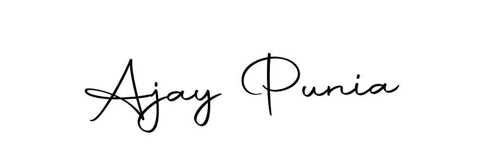 You can use this online signature creator to create a handwritten signature for the name Ajay Punia. This is the best online autograph maker. Ajay Punia signature style 10 images and pictures png