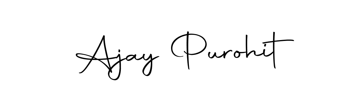 How to make Ajay Purohit name signature. Use Autography-DOLnW style for creating short signs online. This is the latest handwritten sign. Ajay Purohit signature style 10 images and pictures png