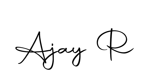 Use a signature maker to create a handwritten signature online. With this signature software, you can design (Autography-DOLnW) your own signature for name Ajay R. Ajay R signature style 10 images and pictures png