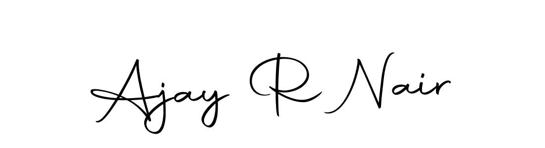 Make a beautiful signature design for name Ajay R Nair. With this signature (Autography-DOLnW) style, you can create a handwritten signature for free. Ajay R Nair signature style 10 images and pictures png