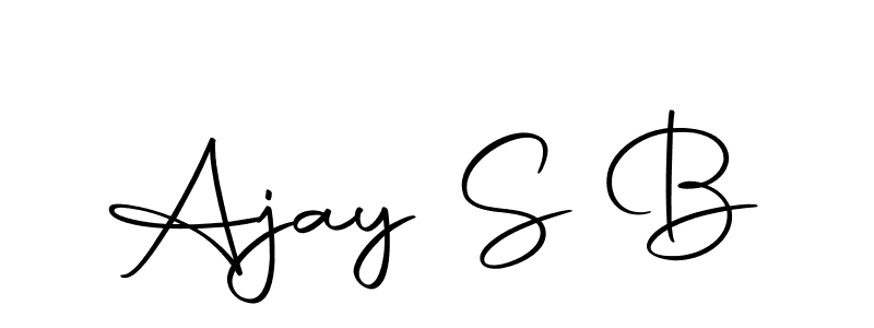It looks lik you need a new signature style for name Ajay S B. Design unique handwritten (Autography-DOLnW) signature with our free signature maker in just a few clicks. Ajay S B signature style 10 images and pictures png