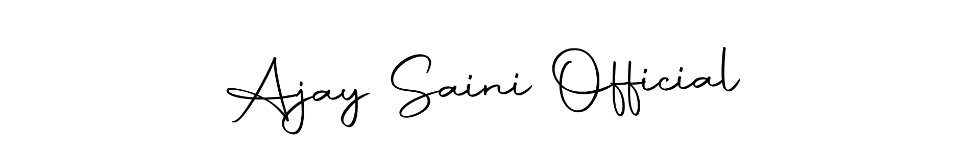 How to make Ajay Saini Official name signature. Use Autography-DOLnW style for creating short signs online. This is the latest handwritten sign. Ajay Saini Official signature style 10 images and pictures png