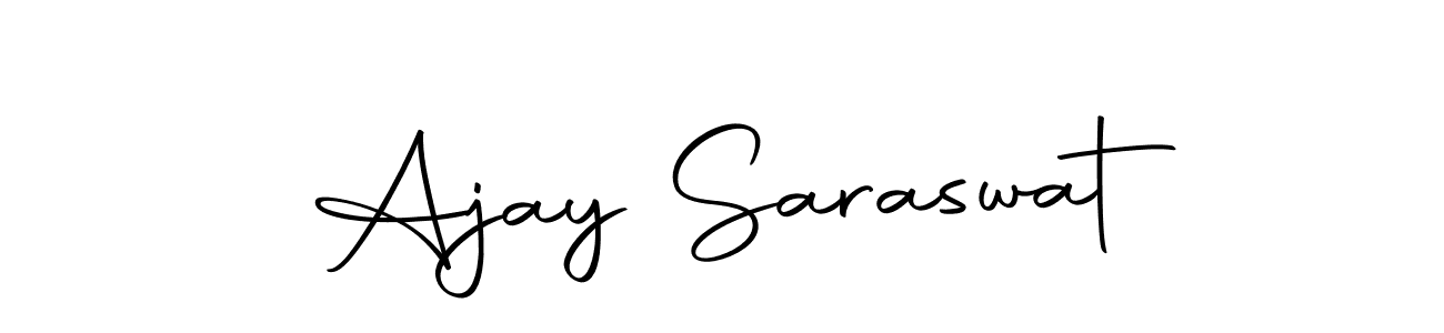 You should practise on your own different ways (Autography-DOLnW) to write your name (Ajay Saraswat) in signature. don't let someone else do it for you. Ajay Saraswat signature style 10 images and pictures png