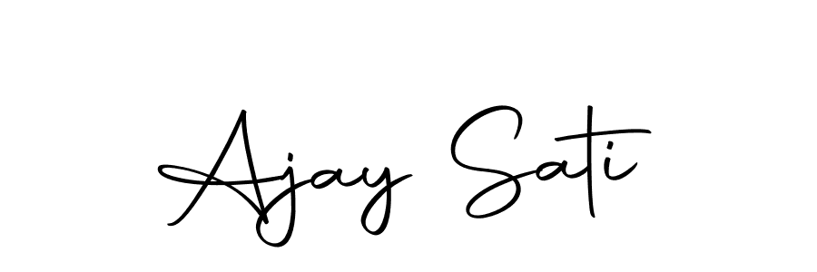 Use a signature maker to create a handwritten signature online. With this signature software, you can design (Autography-DOLnW) your own signature for name Ajay Sati. Ajay Sati signature style 10 images and pictures png