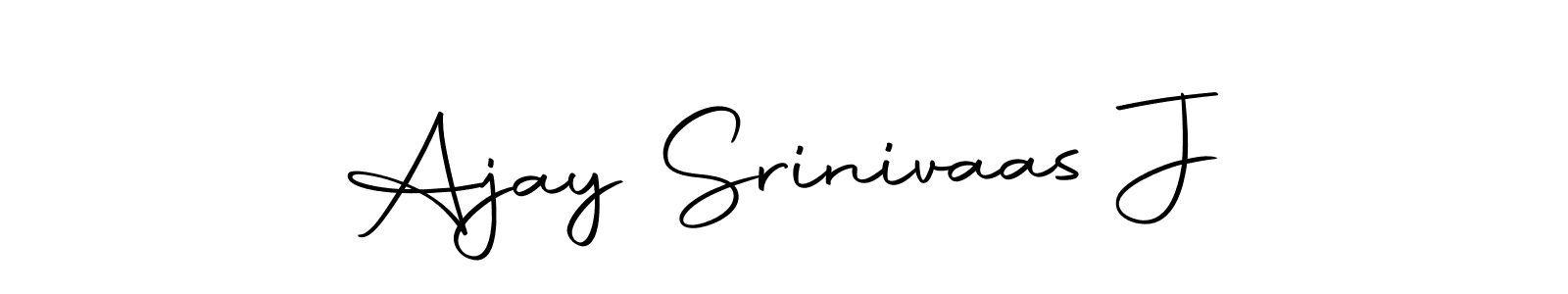 Make a short Ajay Srinivaas J signature style. Manage your documents anywhere anytime using Autography-DOLnW. Create and add eSignatures, submit forms, share and send files easily. Ajay Srinivaas J signature style 10 images and pictures png