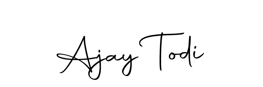 The best way (Autography-DOLnW) to make a short signature is to pick only two or three words in your name. The name Ajay Todi include a total of six letters. For converting this name. Ajay Todi signature style 10 images and pictures png