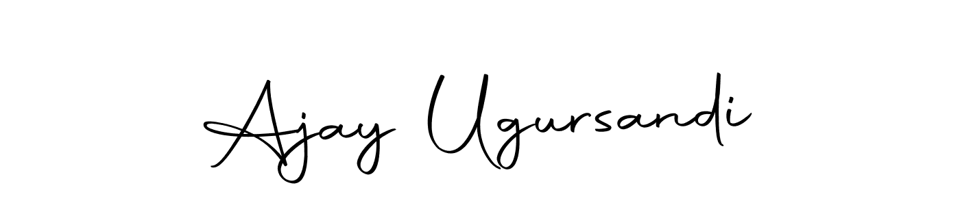 How to make Ajay Ugursandi name signature. Use Autography-DOLnW style for creating short signs online. This is the latest handwritten sign. Ajay Ugursandi signature style 10 images and pictures png