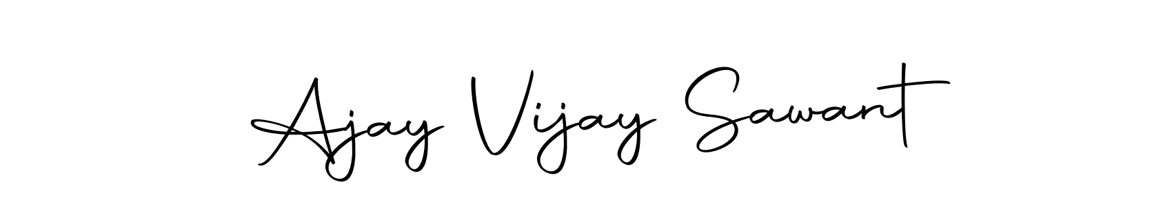 How to make Ajay Vijay Sawant name signature. Use Autography-DOLnW style for creating short signs online. This is the latest handwritten sign. Ajay Vijay Sawant signature style 10 images and pictures png