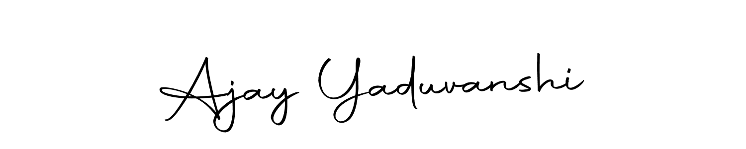 How to make Ajay Yaduvanshi name signature. Use Autography-DOLnW style for creating short signs online. This is the latest handwritten sign. Ajay Yaduvanshi signature style 10 images and pictures png