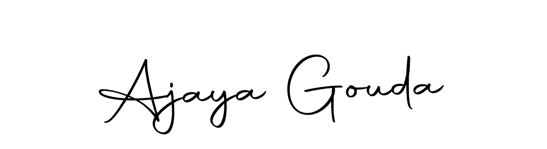 You should practise on your own different ways (Autography-DOLnW) to write your name (Ajaya Gouda) in signature. don't let someone else do it for you. Ajaya Gouda signature style 10 images and pictures png