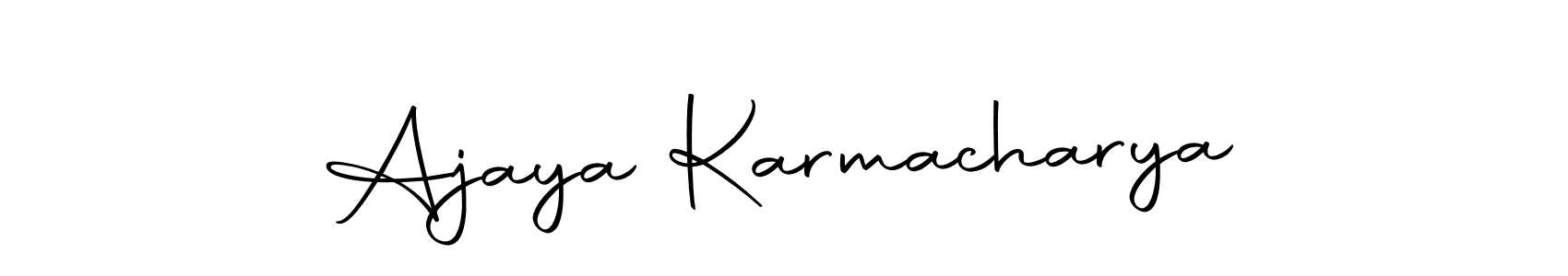 This is the best signature style for the Ajaya Karmacharya name. Also you like these signature font (Autography-DOLnW). Mix name signature. Ajaya Karmacharya signature style 10 images and pictures png