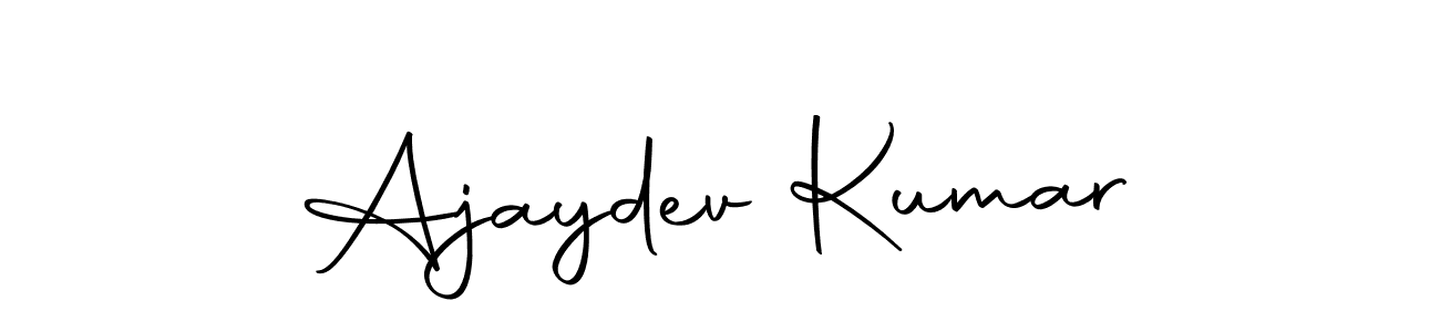 How to make Ajaydev Kumar name signature. Use Autography-DOLnW style for creating short signs online. This is the latest handwritten sign. Ajaydev Kumar signature style 10 images and pictures png