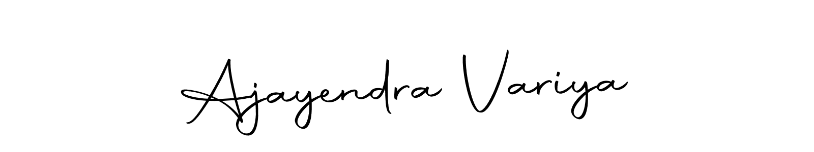 Also we have Ajayendra Variya name is the best signature style. Create professional handwritten signature collection using Autography-DOLnW autograph style. Ajayendra Variya signature style 10 images and pictures png