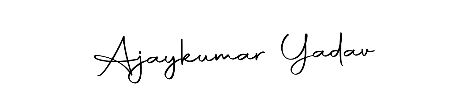 How to make Ajaykumar Yadav name signature. Use Autography-DOLnW style for creating short signs online. This is the latest handwritten sign. Ajaykumar Yadav signature style 10 images and pictures png