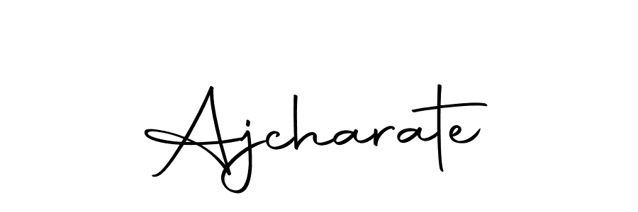 Design your own signature with our free online signature maker. With this signature software, you can create a handwritten (Autography-DOLnW) signature for name Ajcharate. Ajcharate signature style 10 images and pictures png