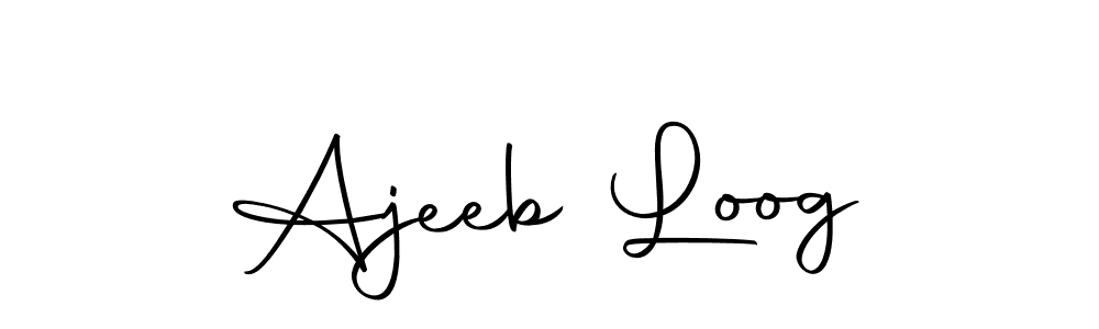 Make a short Ajeeb Loog signature style. Manage your documents anywhere anytime using Autography-DOLnW. Create and add eSignatures, submit forms, share and send files easily. Ajeeb Loog signature style 10 images and pictures png