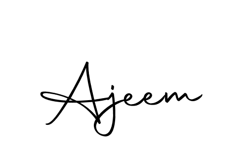 Make a beautiful signature design for name Ajeem. With this signature (Autography-DOLnW) style, you can create a handwritten signature for free. Ajeem signature style 10 images and pictures png