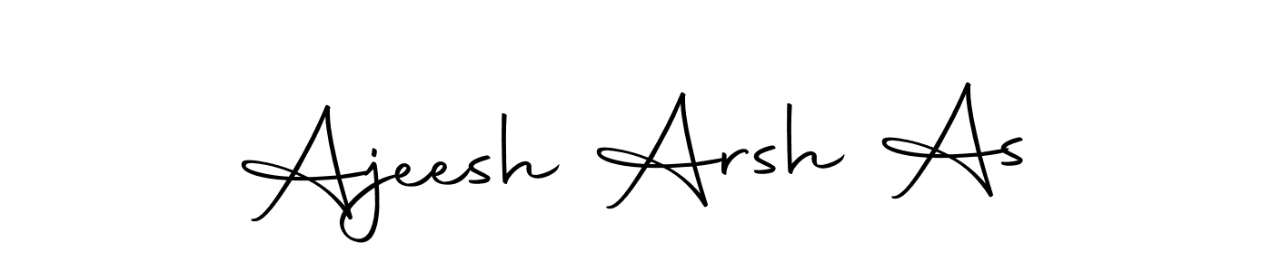 Design your own signature with our free online signature maker. With this signature software, you can create a handwritten (Autography-DOLnW) signature for name Ajeesh Arsh As. Ajeesh Arsh As signature style 10 images and pictures png