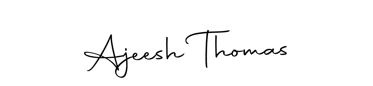 How to make Ajeesh Thomas signature? Autography-DOLnW is a professional autograph style. Create handwritten signature for Ajeesh Thomas name. Ajeesh Thomas signature style 10 images and pictures png