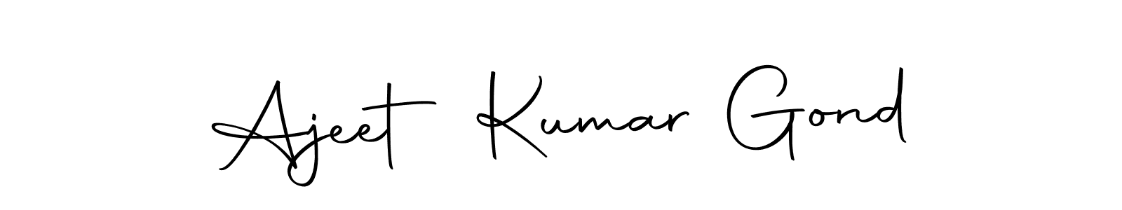 The best way (Autography-DOLnW) to make a short signature is to pick only two or three words in your name. The name Ajeet Kumar Gond include a total of six letters. For converting this name. Ajeet Kumar Gond signature style 10 images and pictures png