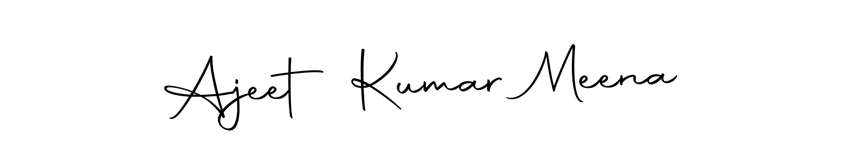 Autography-DOLnW is a professional signature style that is perfect for those who want to add a touch of class to their signature. It is also a great choice for those who want to make their signature more unique. Get Ajeet Kumar Meena name to fancy signature for free. Ajeet Kumar Meena signature style 10 images and pictures png