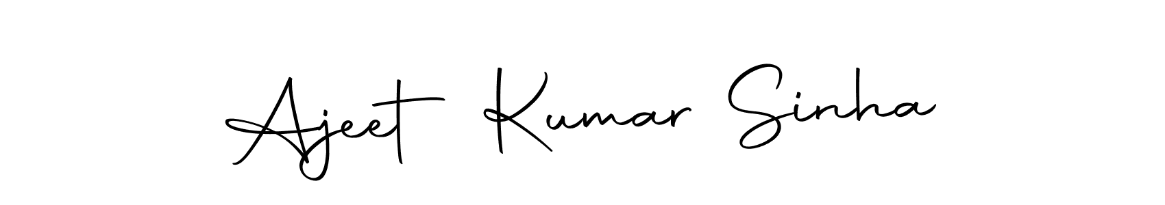 You can use this online signature creator to create a handwritten signature for the name Ajeet Kumar Sinha. This is the best online autograph maker. Ajeet Kumar Sinha signature style 10 images and pictures png