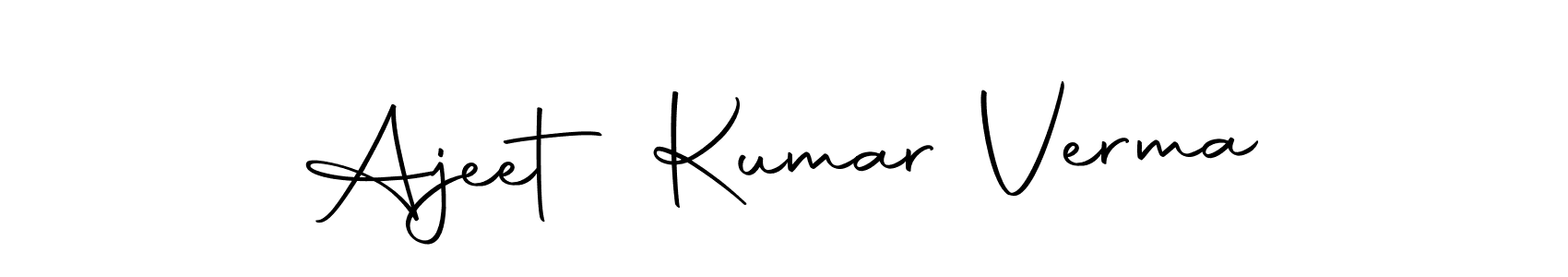 Make a short Ajeet Kumar Verma signature style. Manage your documents anywhere anytime using Autography-DOLnW. Create and add eSignatures, submit forms, share and send files easily. Ajeet Kumar Verma signature style 10 images and pictures png