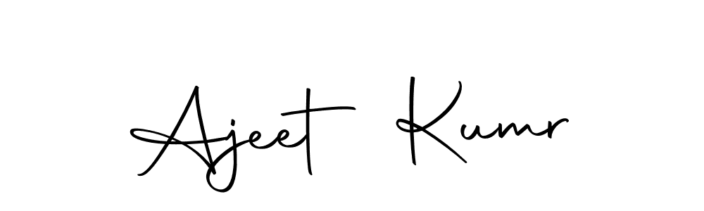 You can use this online signature creator to create a handwritten signature for the name Ajeet Kumr. This is the best online autograph maker. Ajeet Kumr signature style 10 images and pictures png