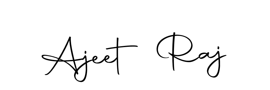 How to make Ajeet Raj name signature. Use Autography-DOLnW style for creating short signs online. This is the latest handwritten sign. Ajeet Raj signature style 10 images and pictures png