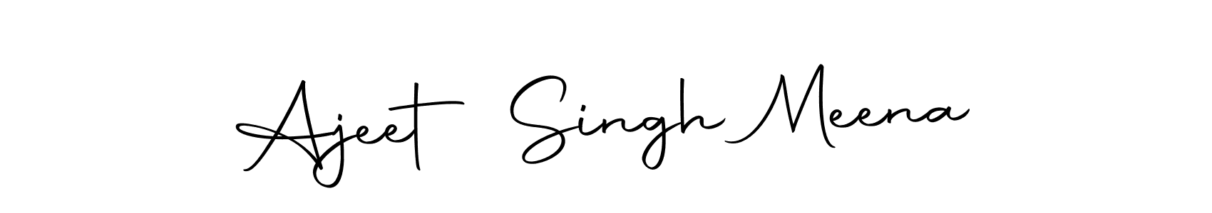 How to make Ajeet Singh Meena name signature. Use Autography-DOLnW style for creating short signs online. This is the latest handwritten sign. Ajeet Singh Meena signature style 10 images and pictures png