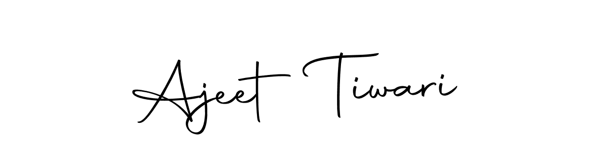 How to make Ajeet Tiwari name signature. Use Autography-DOLnW style for creating short signs online. This is the latest handwritten sign. Ajeet Tiwari signature style 10 images and pictures png