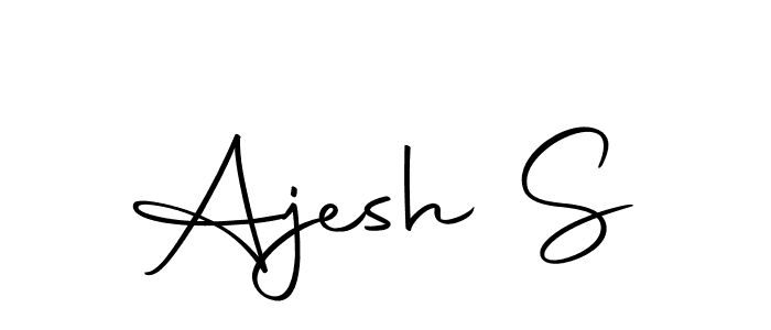 How to make Ajesh S name signature. Use Autography-DOLnW style for creating short signs online. This is the latest handwritten sign. Ajesh S signature style 10 images and pictures png