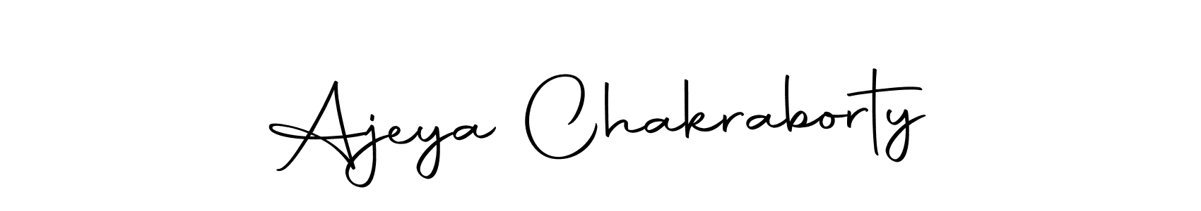 How to make Ajeya Chakraborty name signature. Use Autography-DOLnW style for creating short signs online. This is the latest handwritten sign. Ajeya Chakraborty signature style 10 images and pictures png